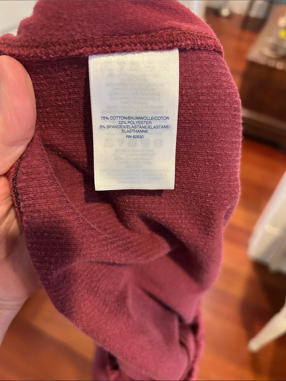 Cozy Lands' End Women's Pull-On Wide-Leg Pants in Deep Wine, Medium - Picture 7 of 8
